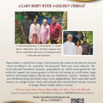 Poster: A lady born with a Golden throat, Shanta Babu with Fr. Paul Kottackal and visitors